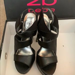 Size 6 Bebe black Stiletto in box